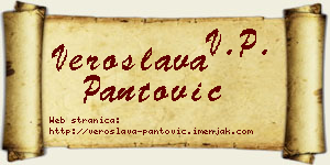 Veroslava Pantović vizit kartica